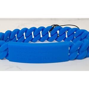NEW Marc By Marc Jacobs Electric Blue Braided Silicone Link Bracelet